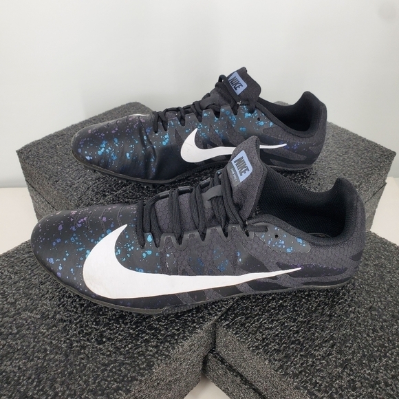 Nike Shoes Men 10 Zoom Rival S 9 Black Indigo Fog Speckle Track  907564-003 - Picture 13 of 13